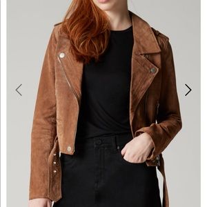 BLANK NYC Brown Suede Moto Jacket
